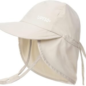 Baby Sun Hat with Neck Flap UPF 50+ Adjustable Baby Boys Girls Summer Beach Hat for Traveling Swim Hat