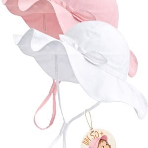 Baby Sun Hat Toddler Beach Hats with UPF 50+ Sun Protection Wide Brim Girls Bucket Hat