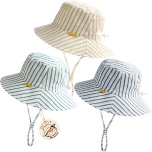 Baby Sun Hat Toddler Boys Girls Bucket Hats 0-5 Years Kids UPF 50+ Sun Protection Summer Beach Hats