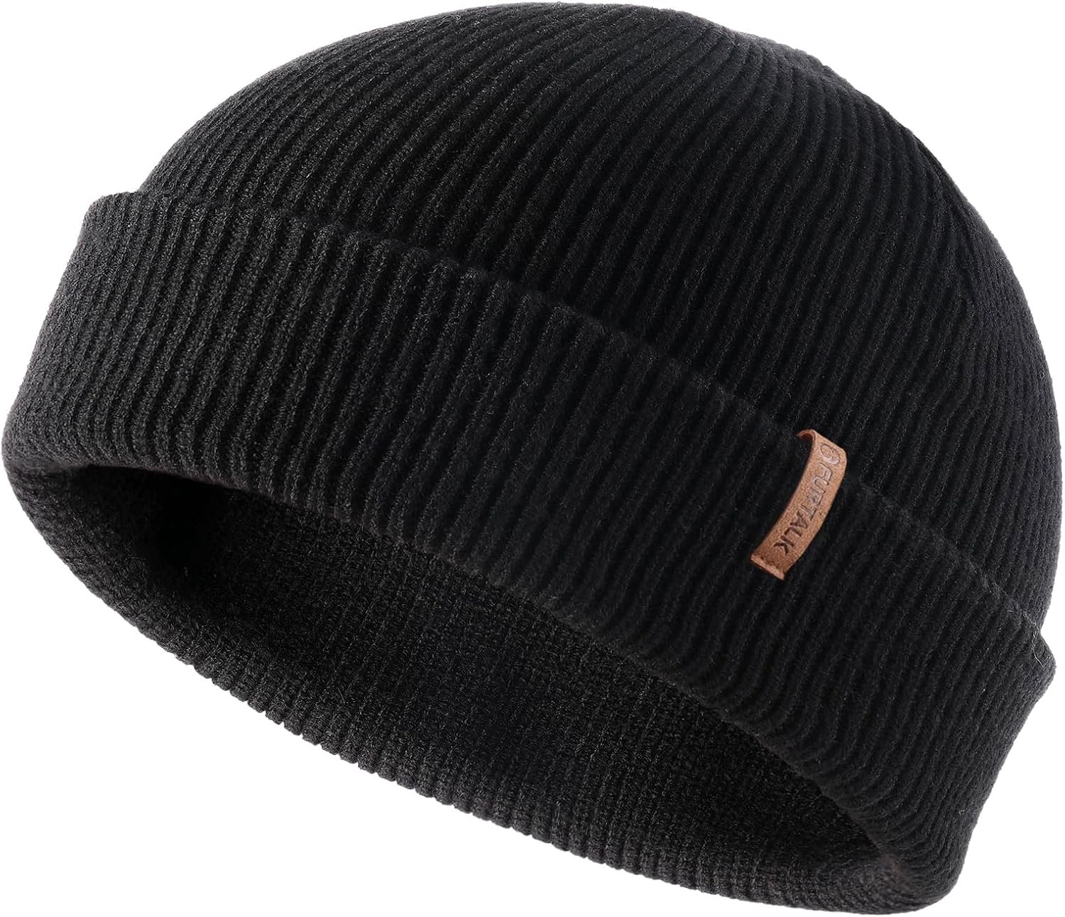 Fisherman Beanie for Men Women 2 Styles Cuffless or Cuffed Knitted Unisex Winter Hat Outdoor All-Day Warmth