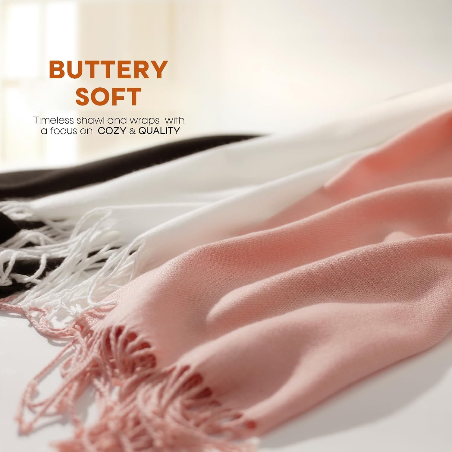 Pashmina Shawls and Wraps for Evening Dress Women's Scarf Wedding Bride Bridesmaid Gifts Winter Scarves - Image 6