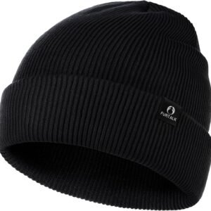 Double-Layer Beanie for Men Women, Ultra Soft Stretchy Knit Winter Hat Unisex Cold Weather Beanie Hat