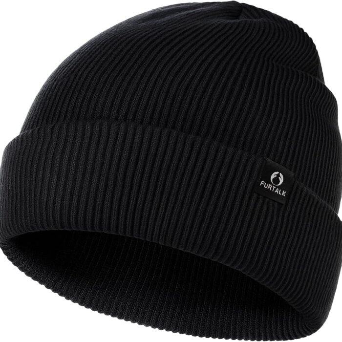 Double-Layer Beanie for Men Women, Ultra Soft Stretchy Knit Winter Hat Unisex Cold Weather Beanie Hat