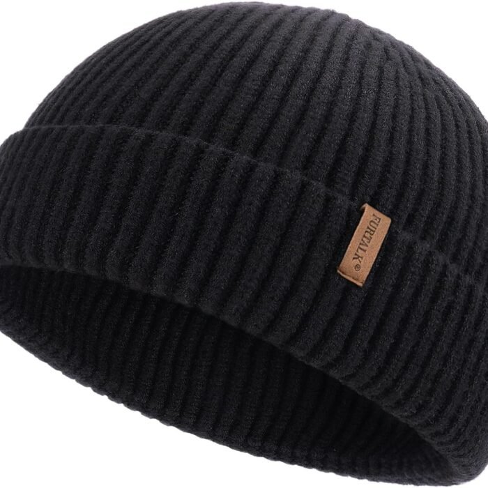 Fisherman Beanie for Men Women Sytlish Short Cuff Knittet Watch Cap Winter Hats