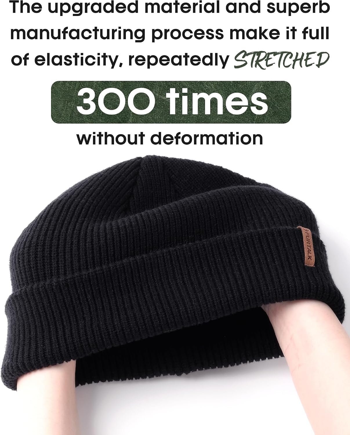 Fisherman Beanie for Men Women 2 Styles Cuffless or Cuffed Knitted Unisex Winter Hat Outdoor All-Day Warmth - Image 3