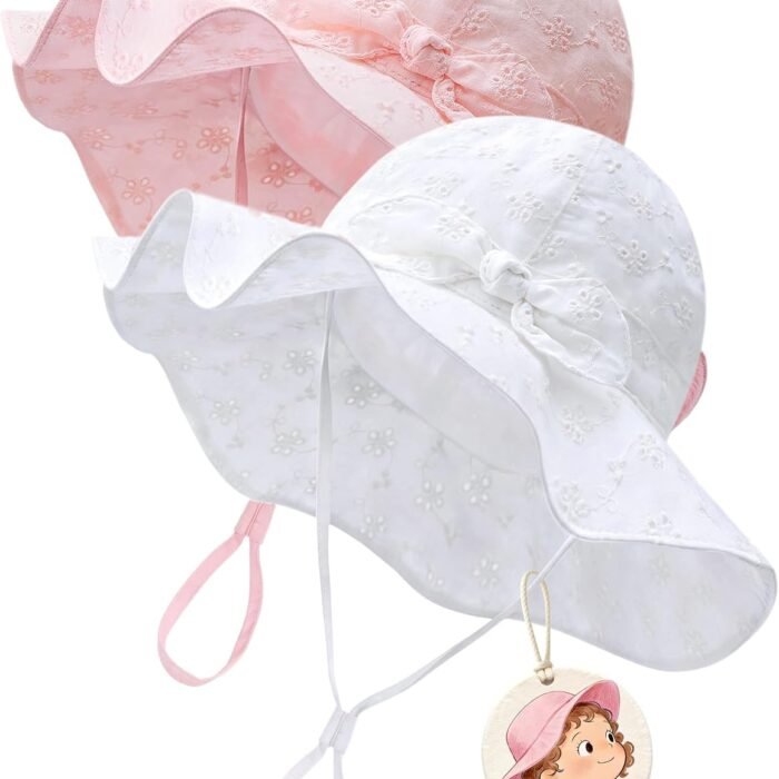 Baby Sun Hat Toddler Beach Hats with UPF 50+ Sun Protection Wide Brim Girls Bucket Hat