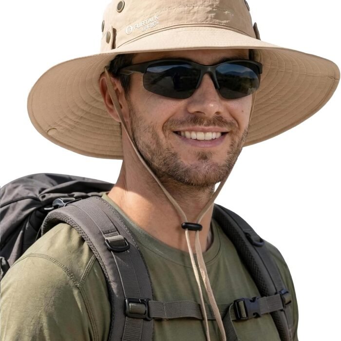 Sun Hats for Men Fishing Hat UPF Protection Wide Brim Bucket Hat | Breathable, Quick-Dry, Water Rapellent, Soft Sweatband, Foldable, Outdoor, Hiking, Beach, Safari, Travel, Summer Hats