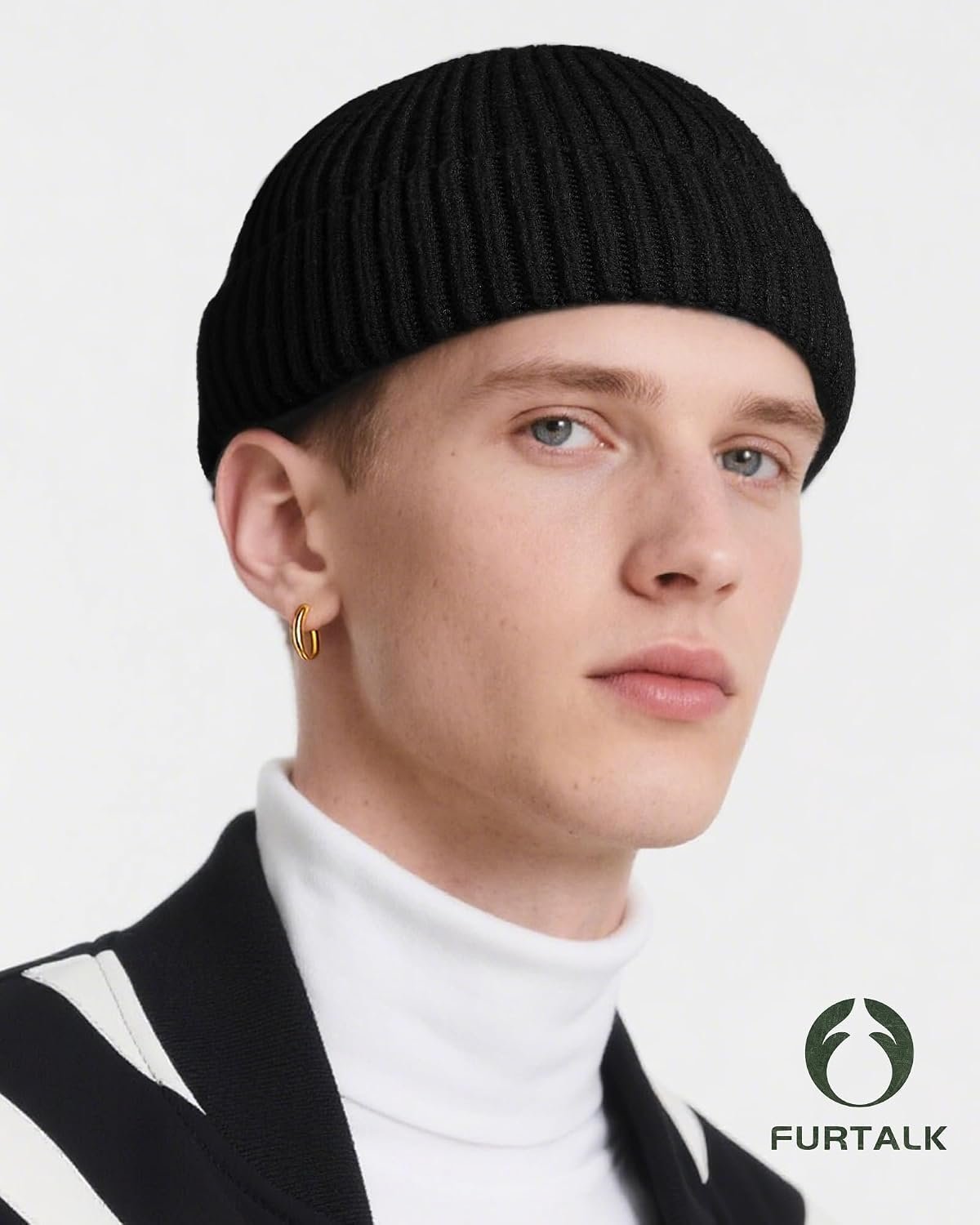 Fisherman Beanie for Men Women Sytlish Short Cuff Knittet Watch Cap Winter Hats - Image 3