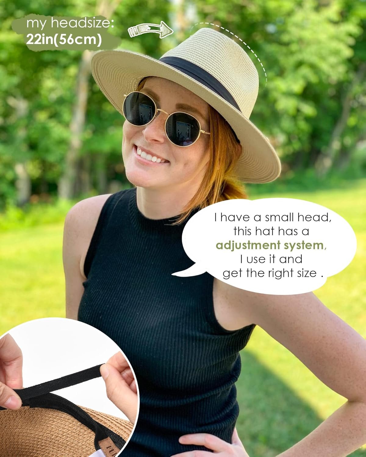 Womens Mens Wide Brim Straw Panama Hat Fedora Summer Beach Sun Hats UPF Straw Hat for Women - Image 6