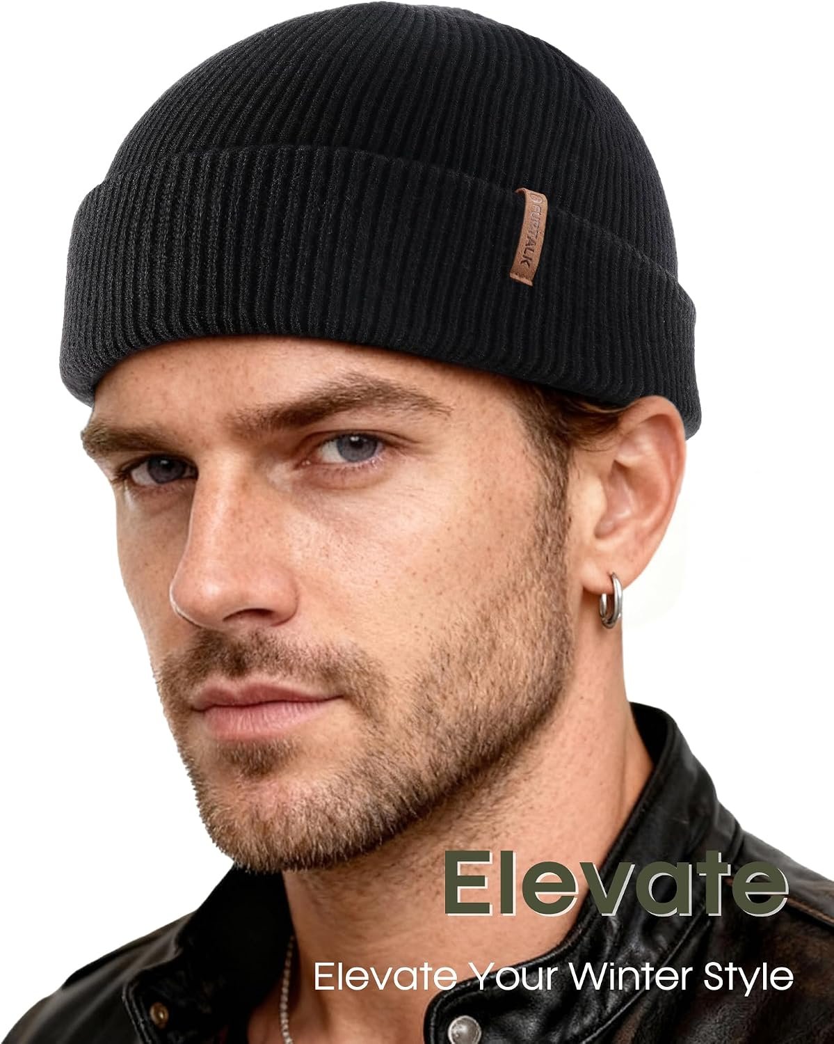 Fisherman Beanie for Men Women 2 Styles Cuffless or Cuffed Knitted Unisex Winter Hat Outdoor All-Day Warmth - Image 4