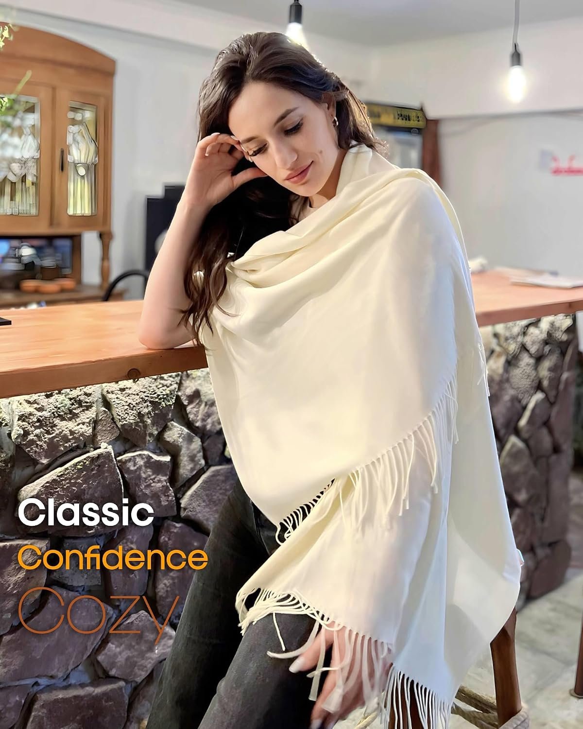 Pashmina Shawl Wraps for Women Evening Dresses Blanket Scarves Fashion Scarf Wedding Gifts - Image 3