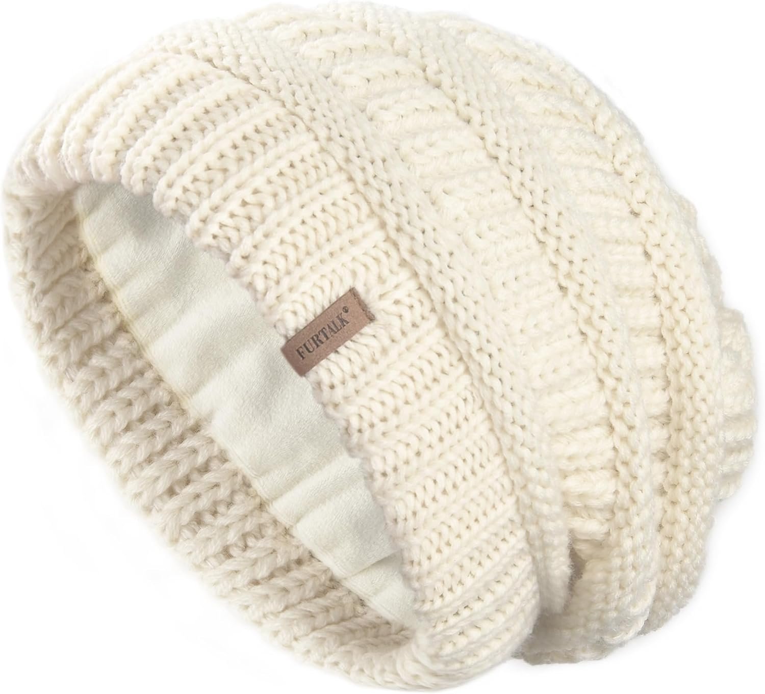 Winter Hats for Women Fleece Lined Knit Beanie Hats Slouchy Warm Beanies Ski Skull Cap