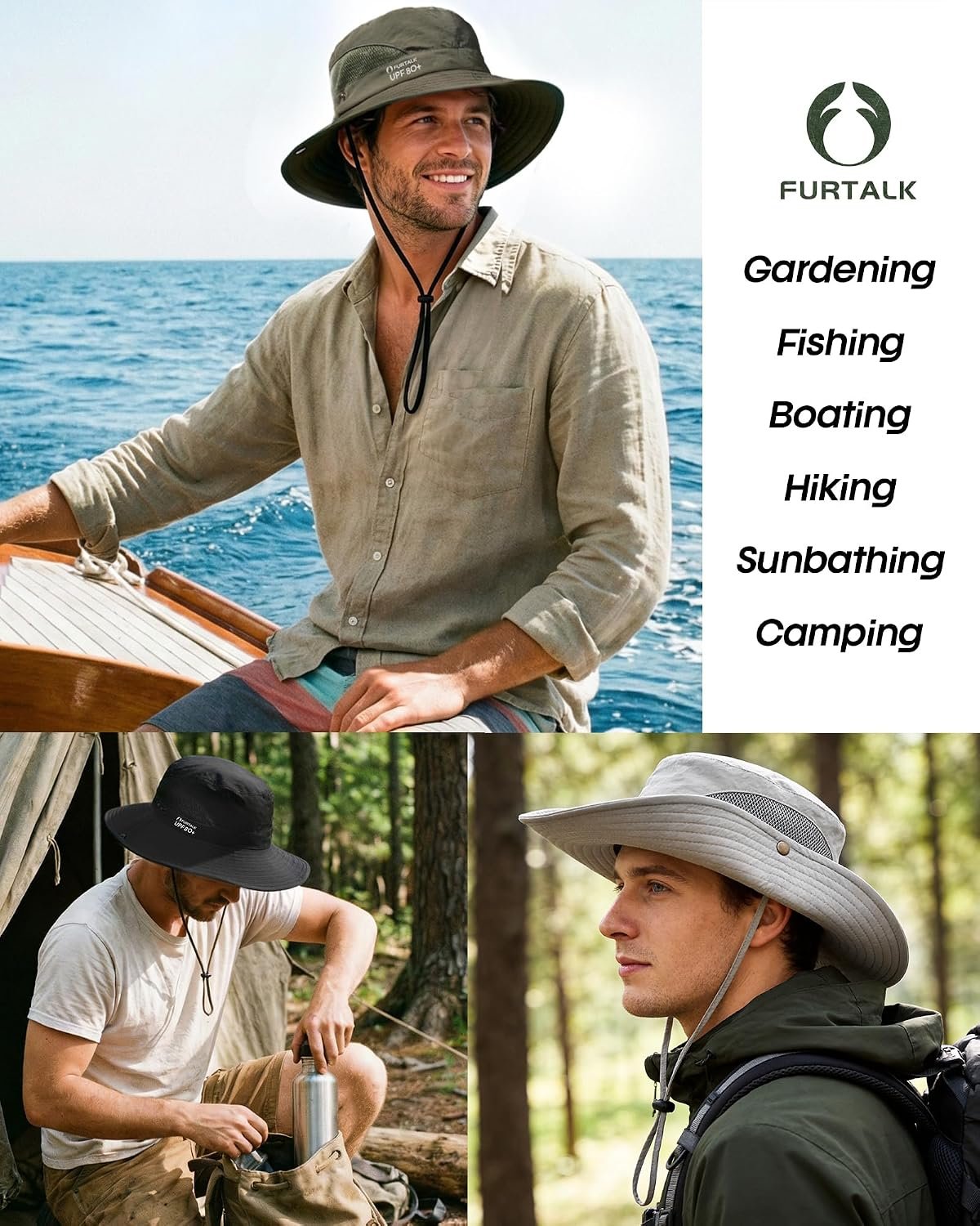 Mens Bucket Sun Hat UPF Protection Wide Brim Breathable Fishing Hat | Quick-Dry, Ventilation Mesh, Soft Sweatband, Summer, Hiking, Gardening, Beach, Outdoor - Image 5