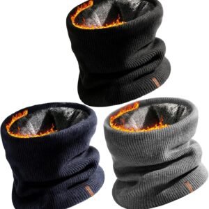 3 Pack Winter Scarf for Men Neck Gaiter Women Face Cover Neck Warmer Cold Weather Thick Warm Scarves