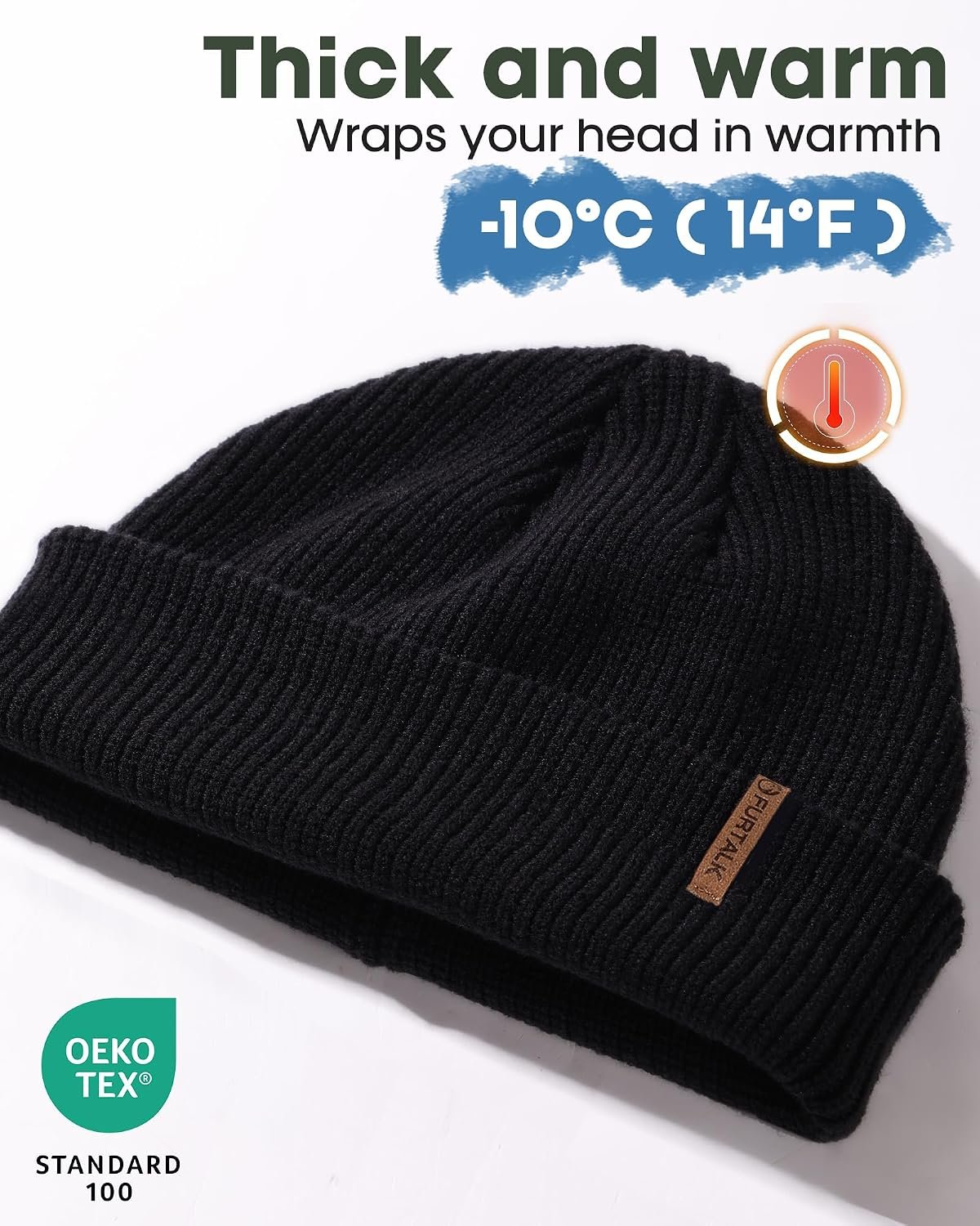 Fisherman Beanie for Men Women 2 Styles Cuffless or Cuffed Knitted Unisex Winter Hat Outdoor All-Day Warmth - Image 2