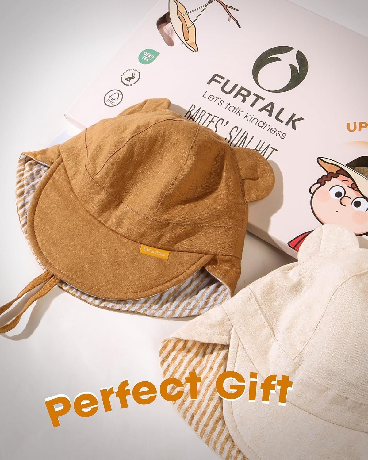 Baby Sun Hat UPF 50+ Toddler Hat with Neck Flap, Breathable Adjustable Fit for Boys & Girls - Image 7