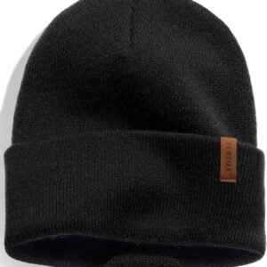 Unisex Cuffed Beanie Thick Double Knit Winter Skull Cap | Double-Layer Warmth, Ultra-Soft Itch-Free Knit, Snug No-Slip Fit, Essential Gear for Winter Jogging & Outdoor Sports