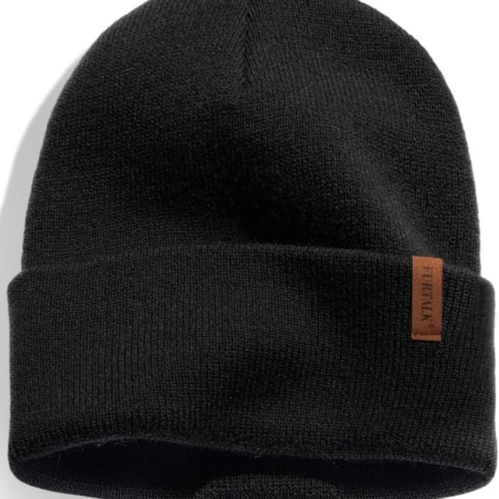 Unisex Cuffed Beanie Thick Double Knit Winter Skull Cap | Double-Layer Warmth, Ultra-Soft Itch-Free Knit, Snug No-Slip Fit, Essential Gear for Winter Jogging & Outdoor Sports
