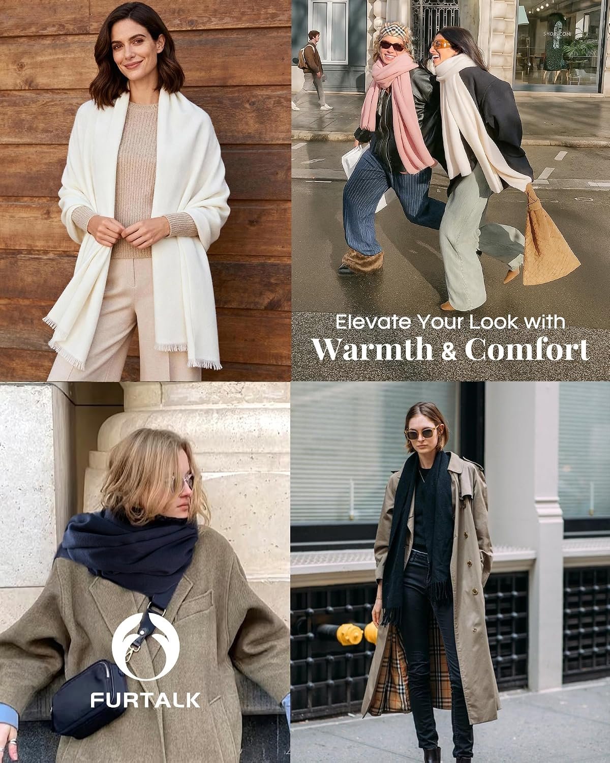 Winter Scarf for Women Soft Warm Shawls and Wraps Warm Long Blanket Scarf - Image 4