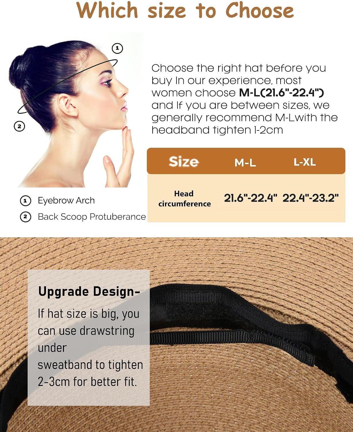 Womens Sun Straw Hat Wide Brim Summer Hat Foldable Packable Floppy Beach Hats for Women - Image 8